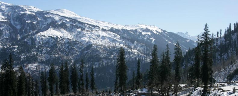 Lush green valley in Dalhousie-style landscape